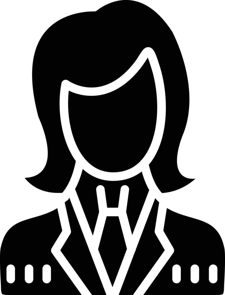 icône de glyphe de femme vecteur