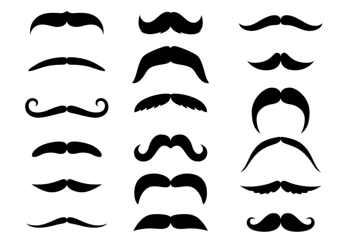 moustaches d'homme noir vecteur