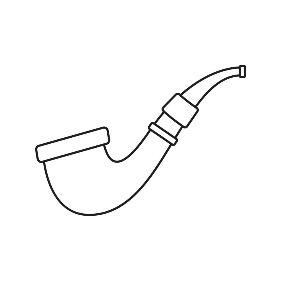 pipe à fumer isolé sur fond blanc. illustration vectorielle vecteur