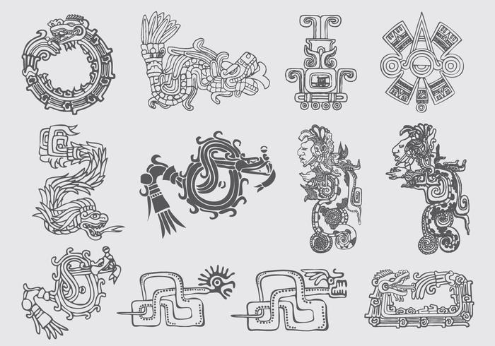 Quetzalcoatl illustrations vecteur