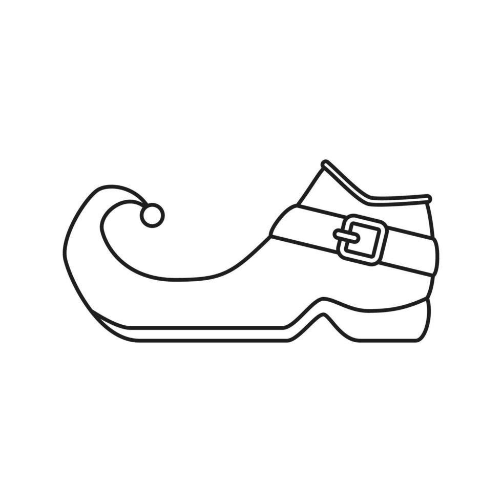 botte de lutin isolé sur fond blanc. illustration vectorielle vecteur