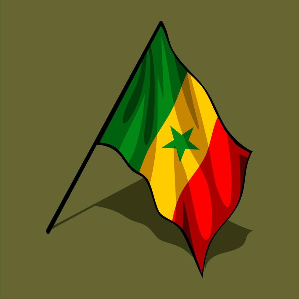 drapeau du pays ghanéen vecteur