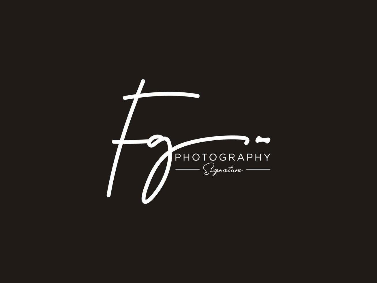 lettre fg signature logo template vecteur