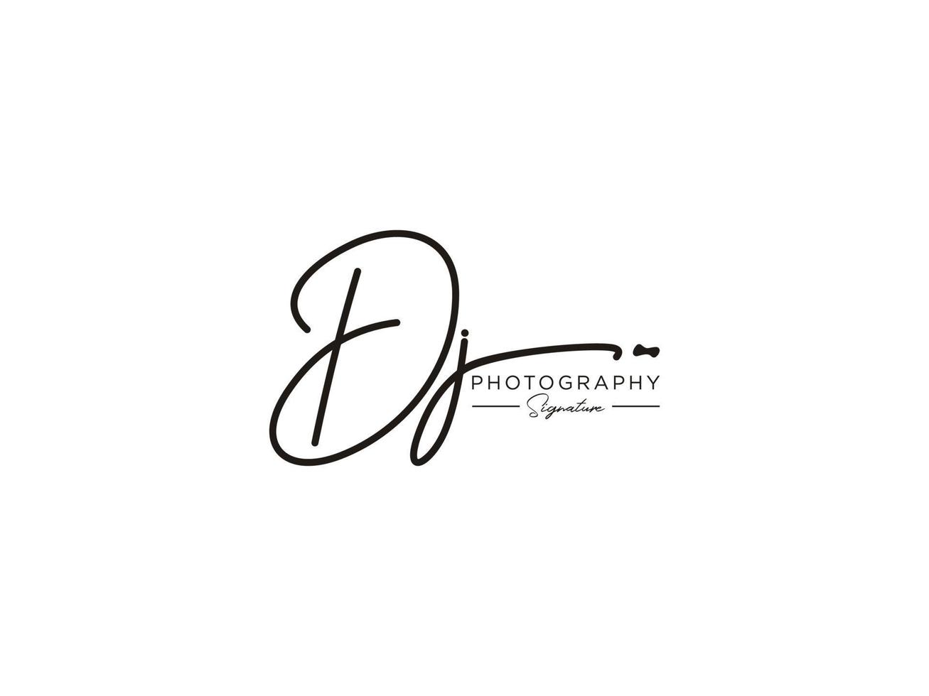 lettre dj signature logo template vecteur