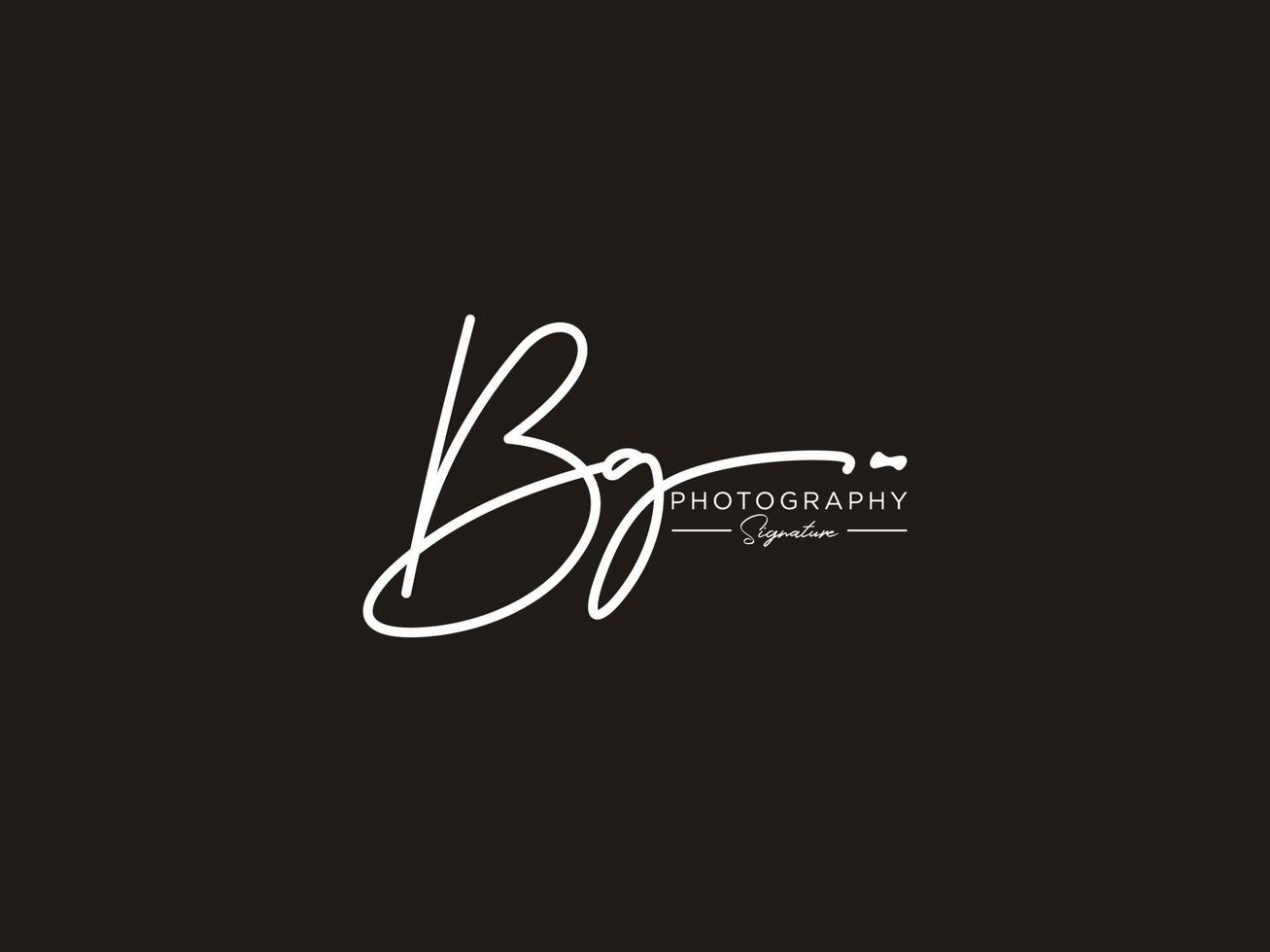 lettre bg signature logo template vecteur