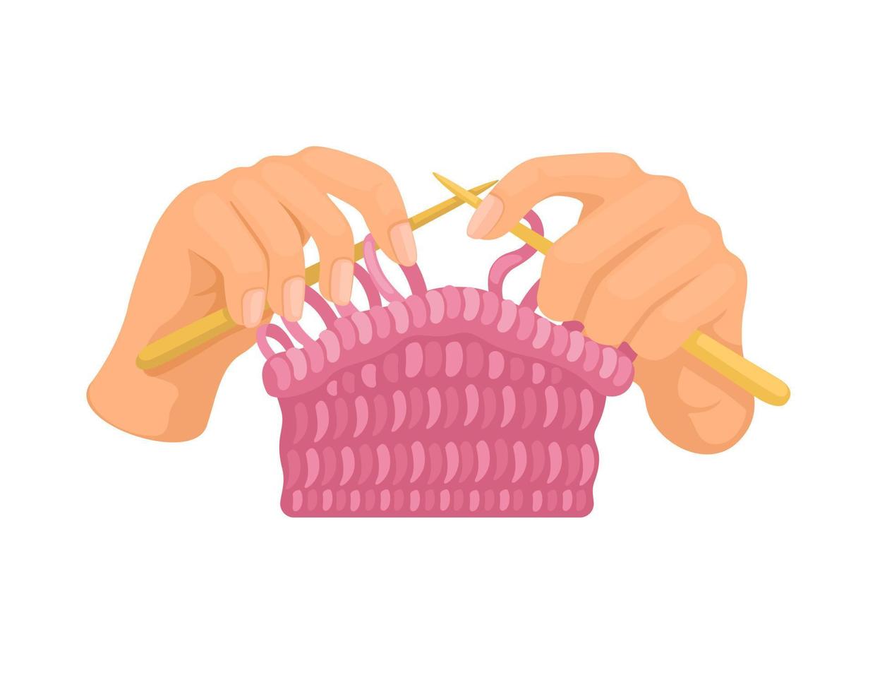 tricot à la main produit artisanal illustration vecteur