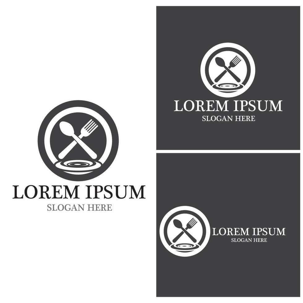 modèle vectoriel de logo d'icône de restaurant