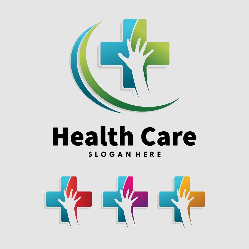 modèle de vecteur de conception de logo de soins de santé