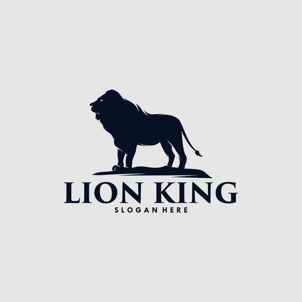 roi lion illustration logo modèles de conception vecteur premium