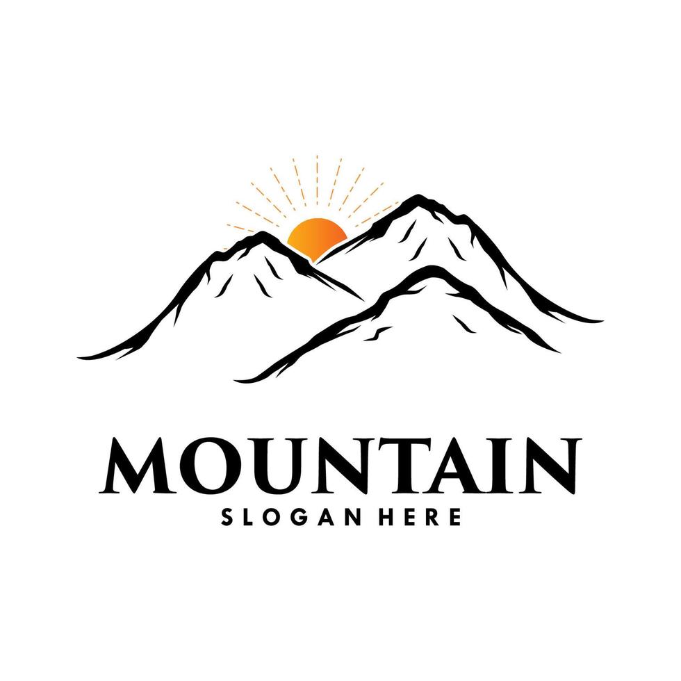 modèle de vecteur de conception de logo de montagnes