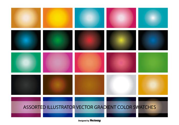 Illustrator gradient color swatches vecteur