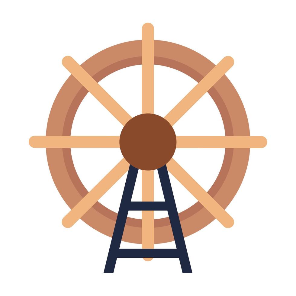 roue de moulin en bois vecteur