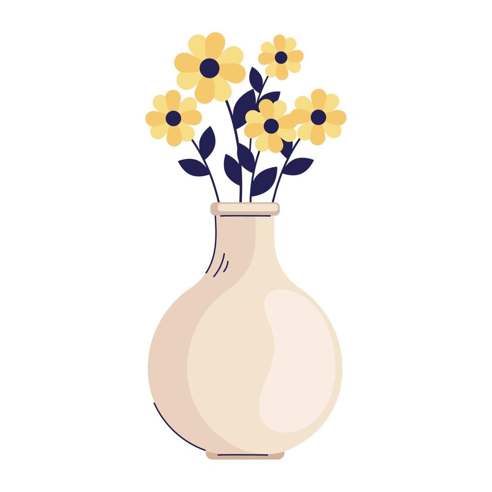 fleurs dans un vase vecteur