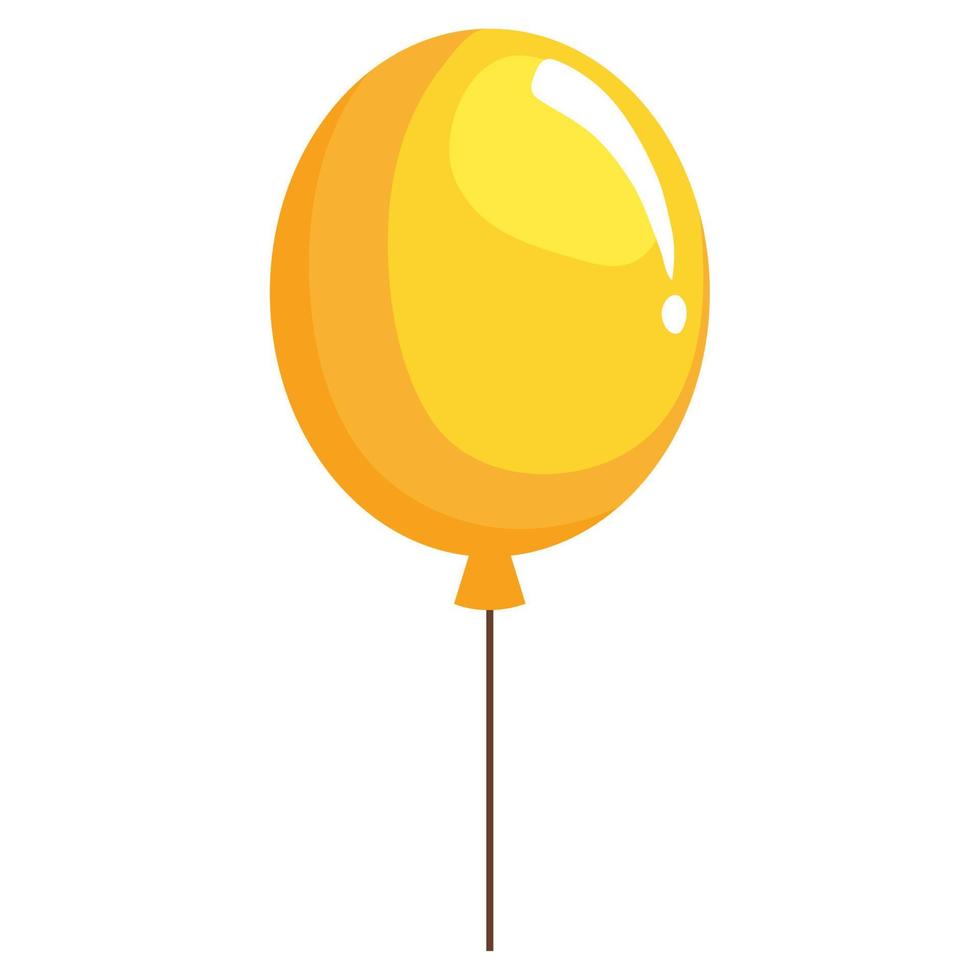 flotteur d'hélium ballon jaune vecteur