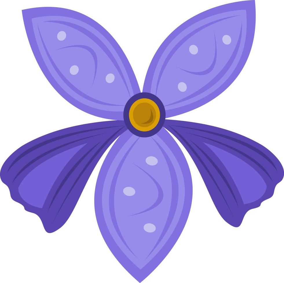 illustration vectorielle de fleur violette pourpre pour la conception graphique et l'élément décoratif vecteur