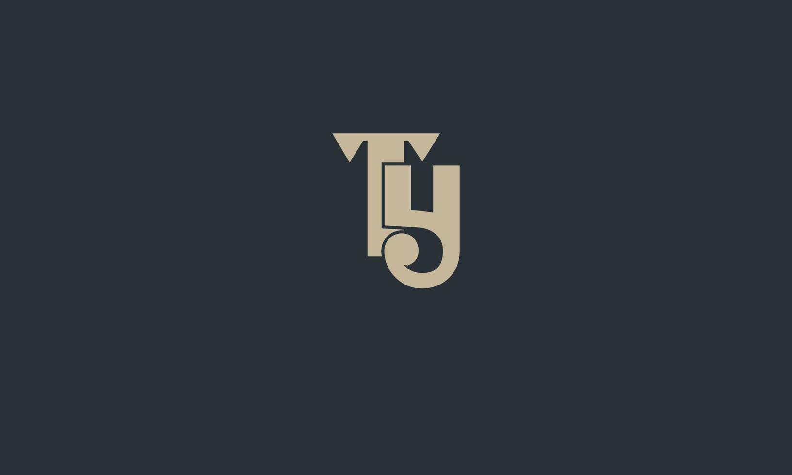 alphabet lettres initiales monogramme logo yt, ty, y et t vecteur