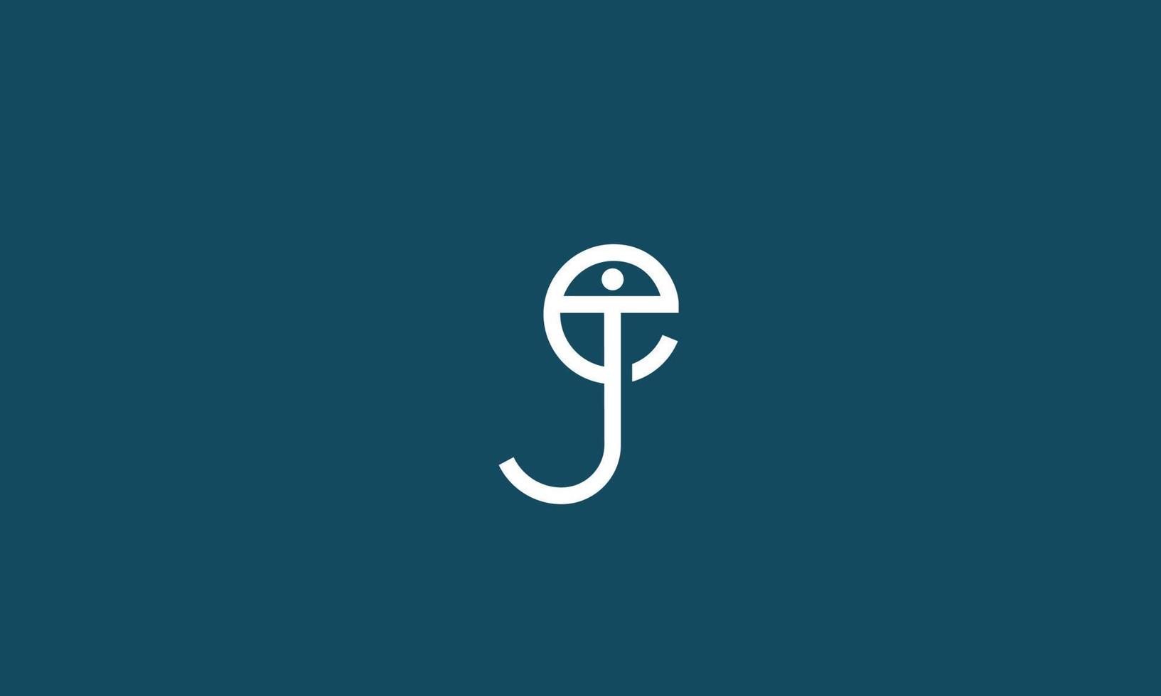 alphabet lettres initiales monogramme logo je, ej, j et e vecteur