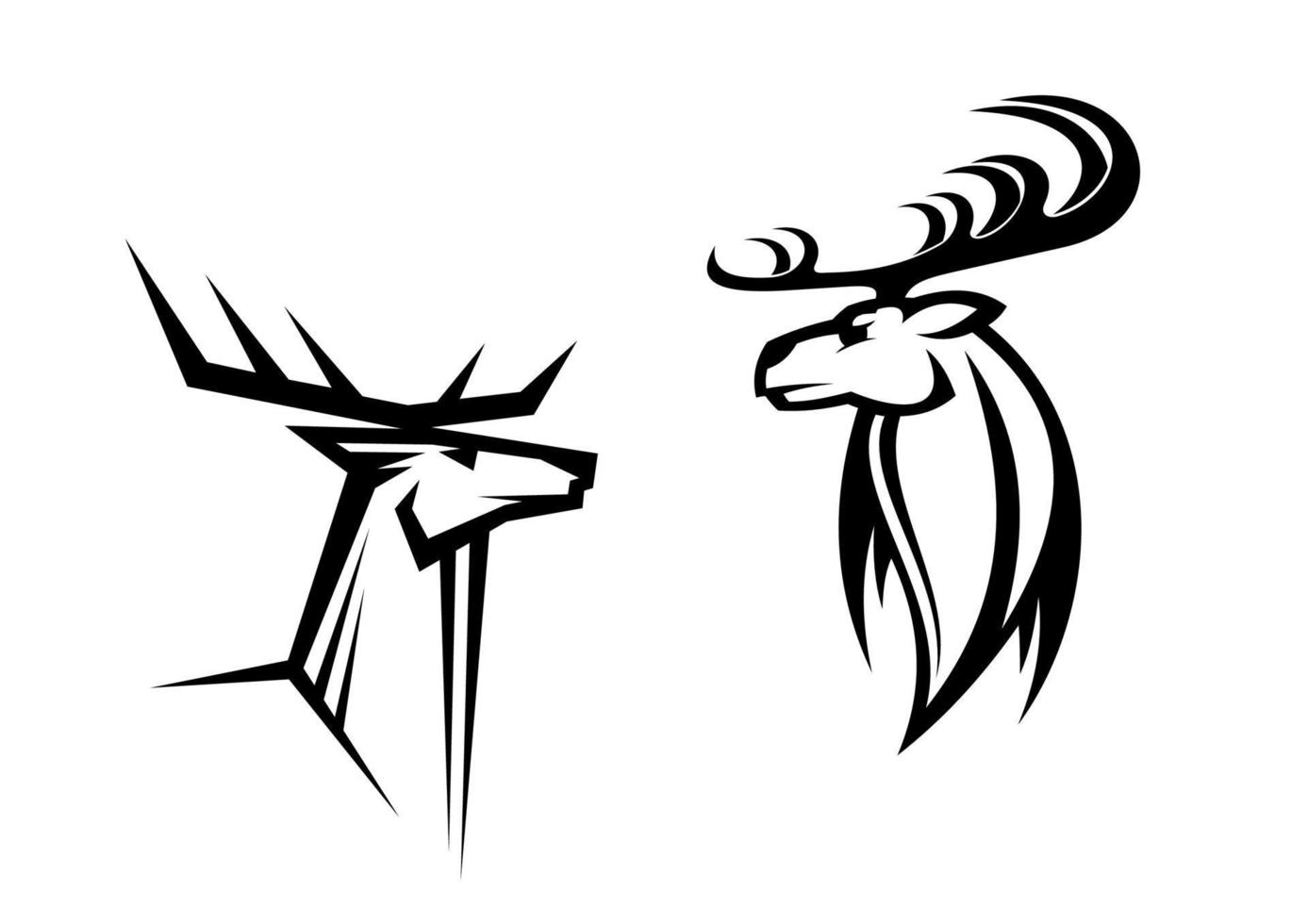 personnages de mascottes de cerfs vecteur