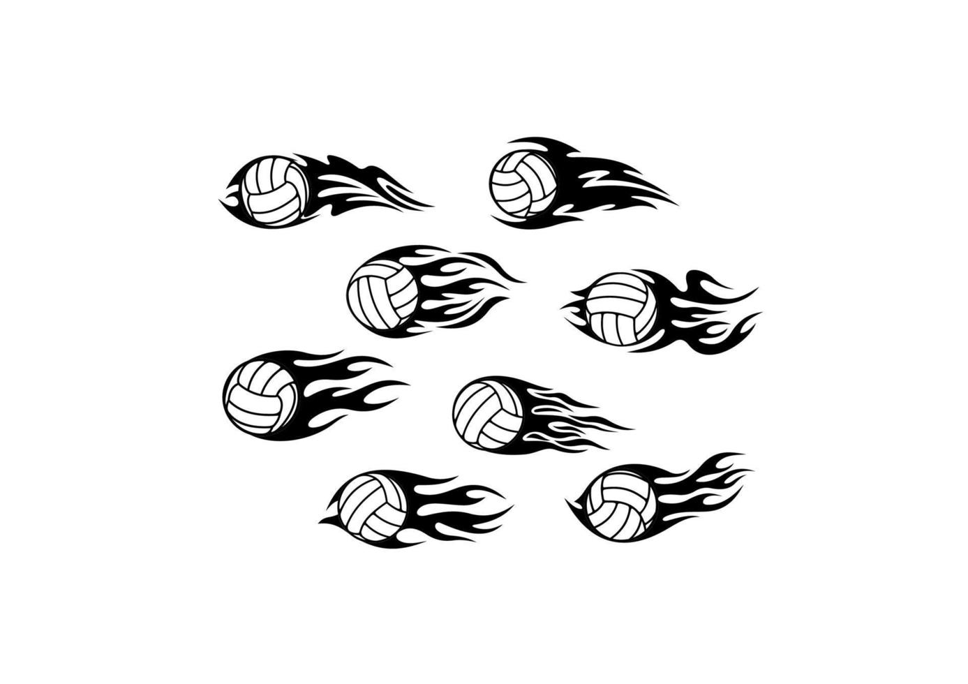 tatouages de sport de volley-ball vecteur