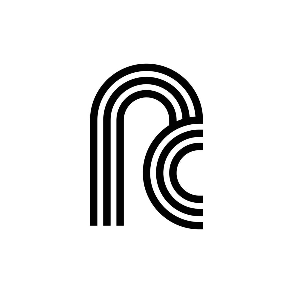 création de logo monogramme lettre r moderne vecteur