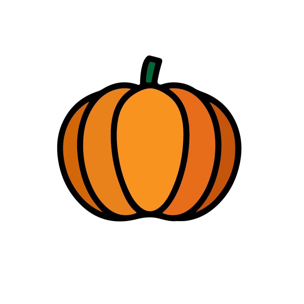icône plate vectorielle de légume citrouille. modèle de logo traditionnel halloween. vecteur