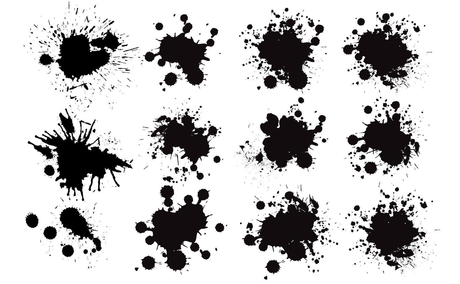 éclaboussures d'encre de couleur. éclaboussures de grunge. fond abstrait. bannières de texte grunge vecteur