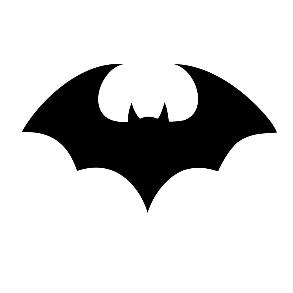 chauve-souris volante d'halloween. chauve-souris vecteur vampire. silhouette sombre de chauve-souris volant dans un style plat