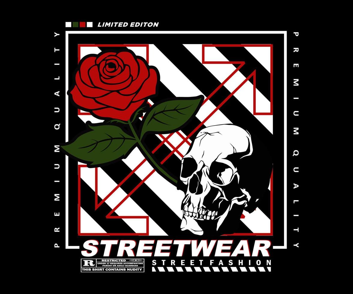 conception graphique esthétique pour t-shirt street wear et style urbain vecteur