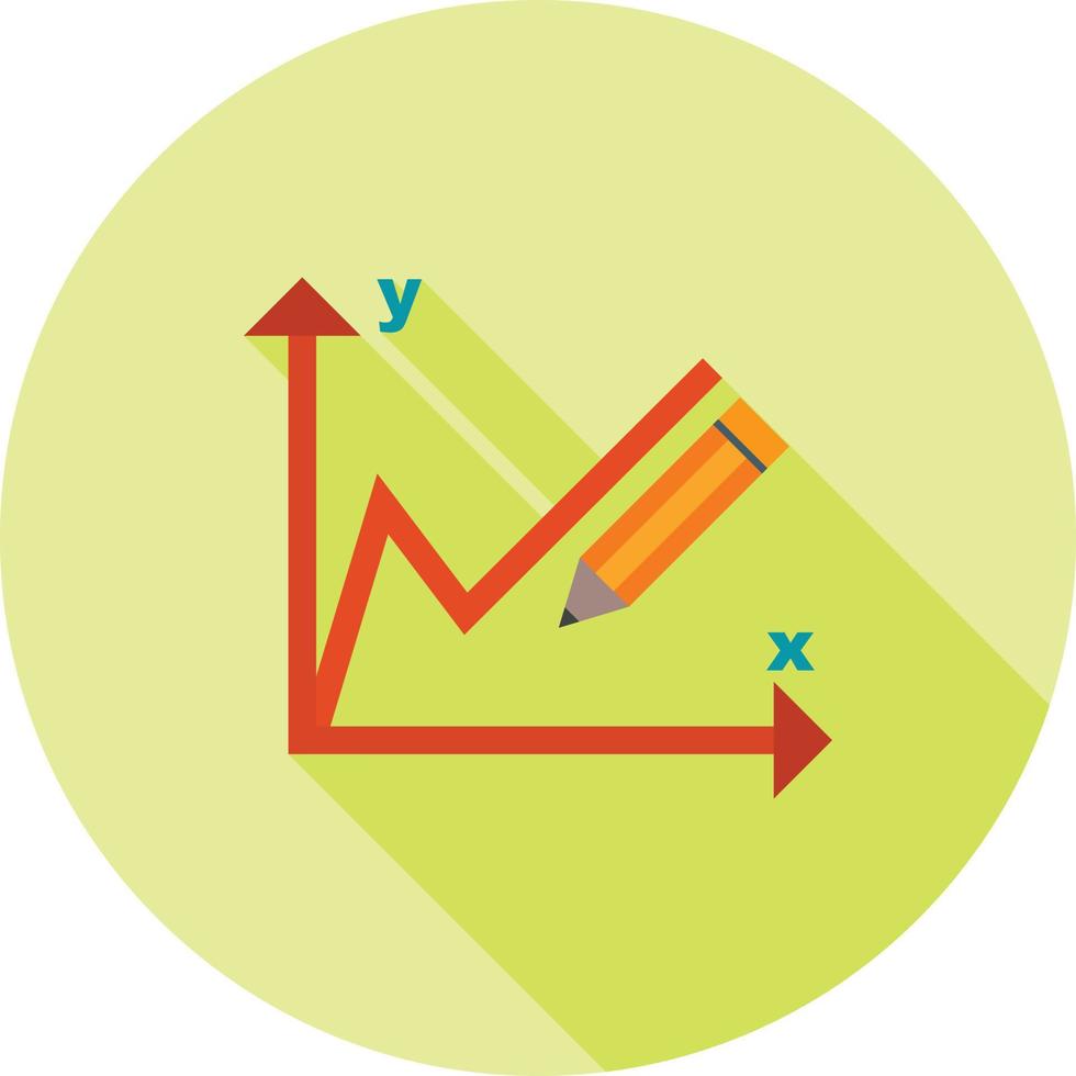 Dessiner des graphiques plat grandissime icône vecteur