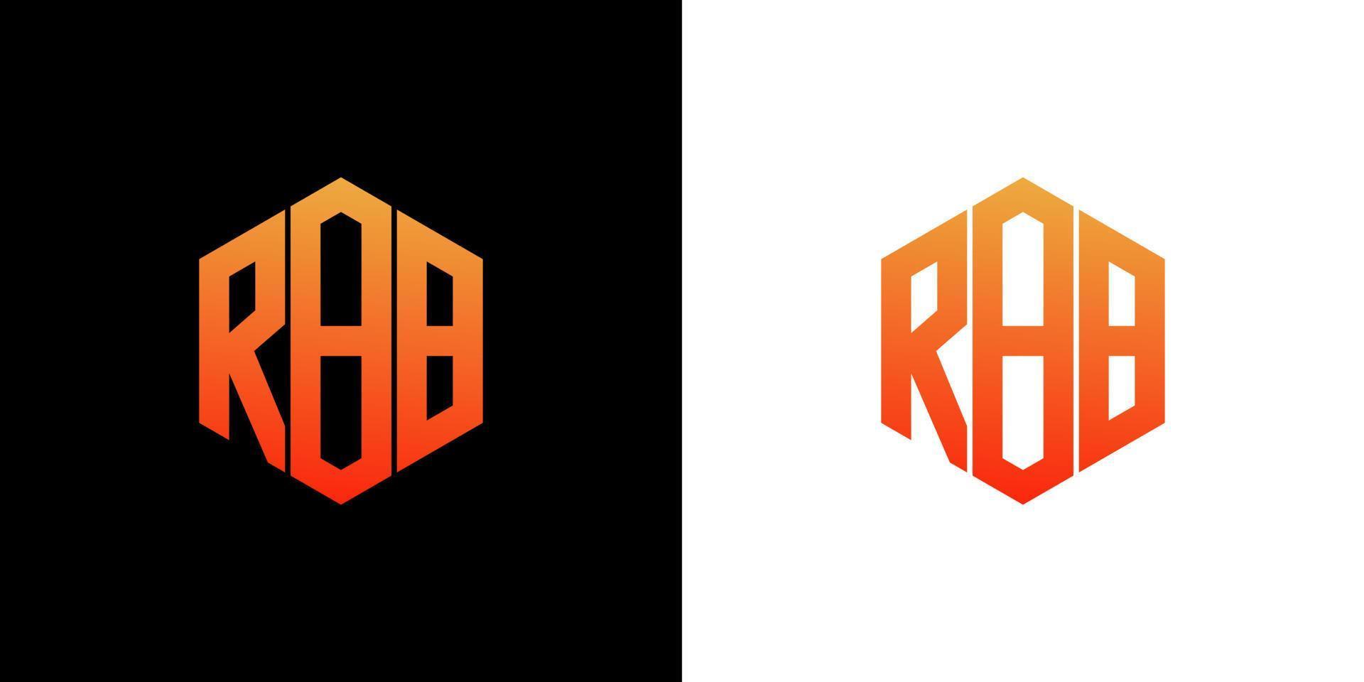 rbb lettre logo design polygone monogramme icône vecteur modèle