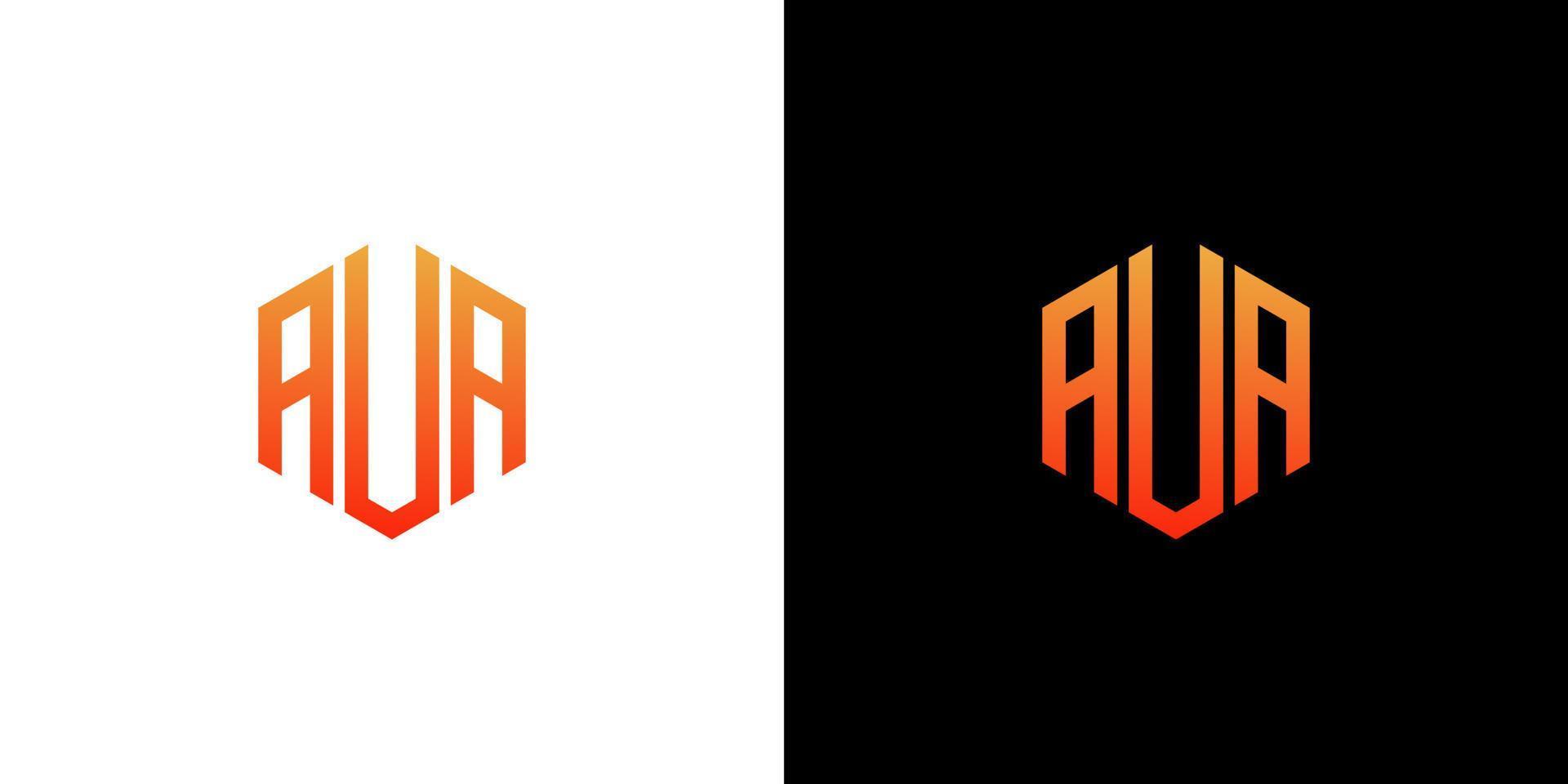 aua lettre logo design polygone monogramme icône vecteur modèle