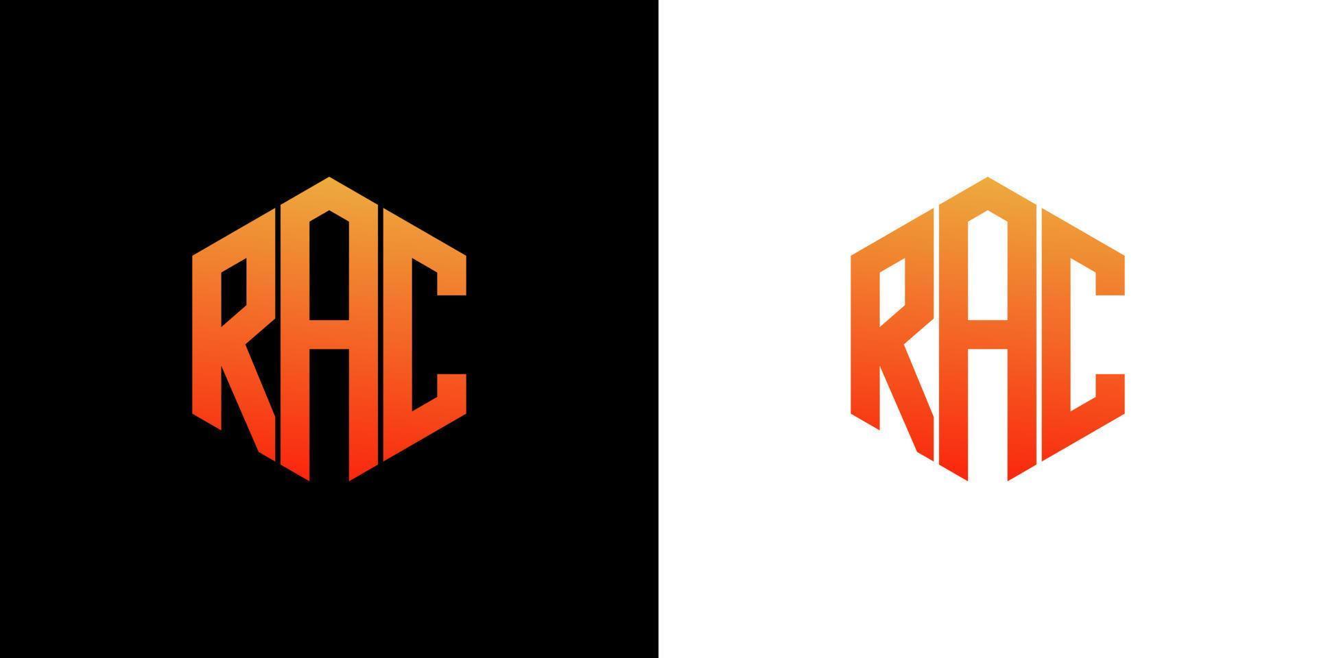 rac lettre logo design polygone monogramme icône vecteur modèle