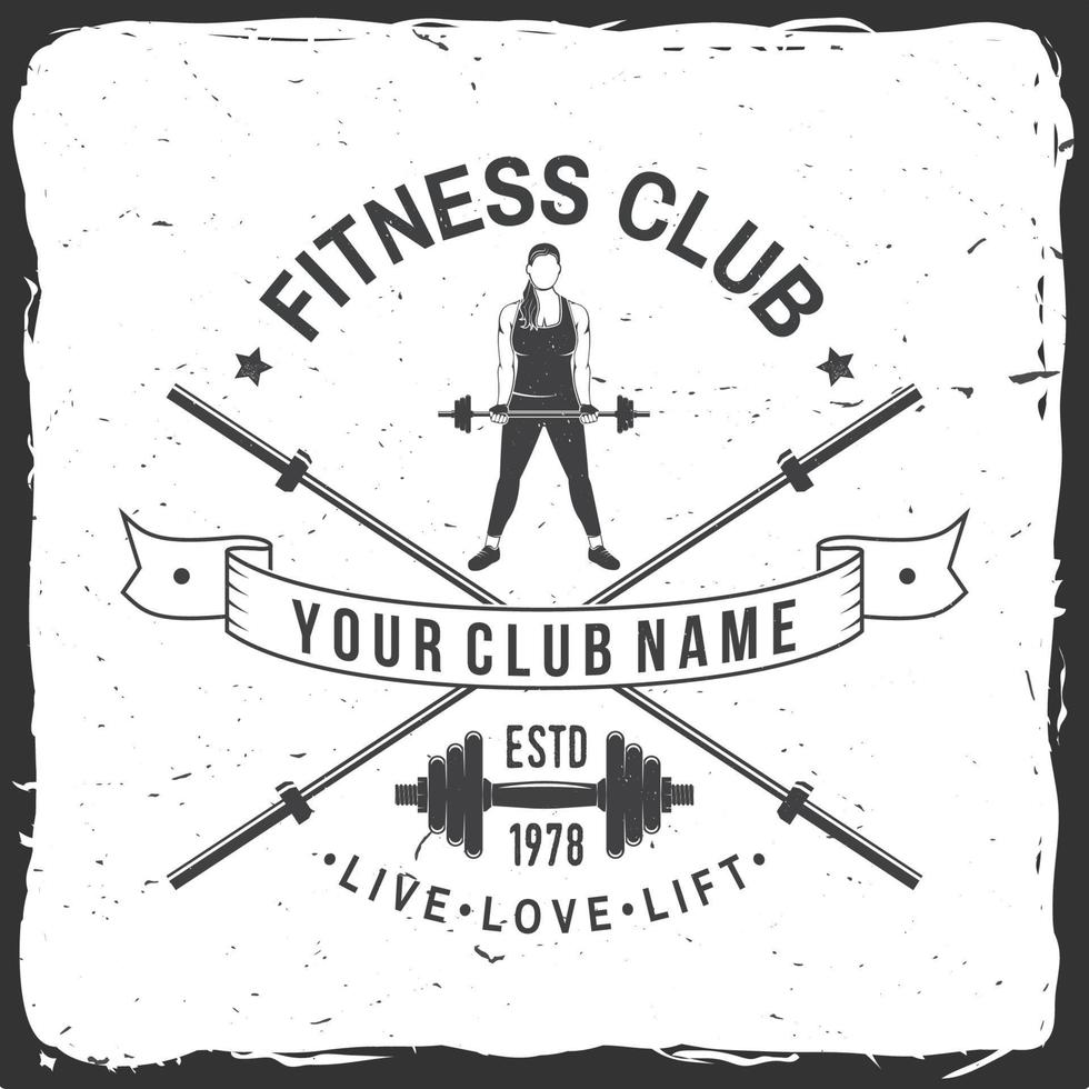 insigne de club de remise en forme. vecteur. pour les emblèmes des centres de fitness, les panneaux de gym vecteur