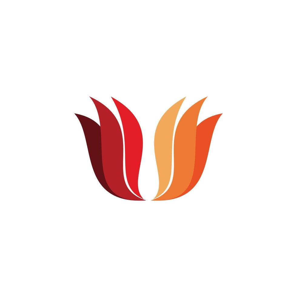 création de logo d'aile de flamme rouge vecteur