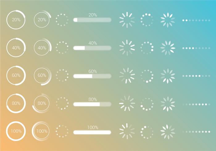 Pré-chargeur UI Progrès vecteur