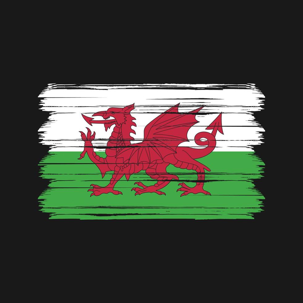 vecteur de drapeau du Pays de Galles. drapeau national