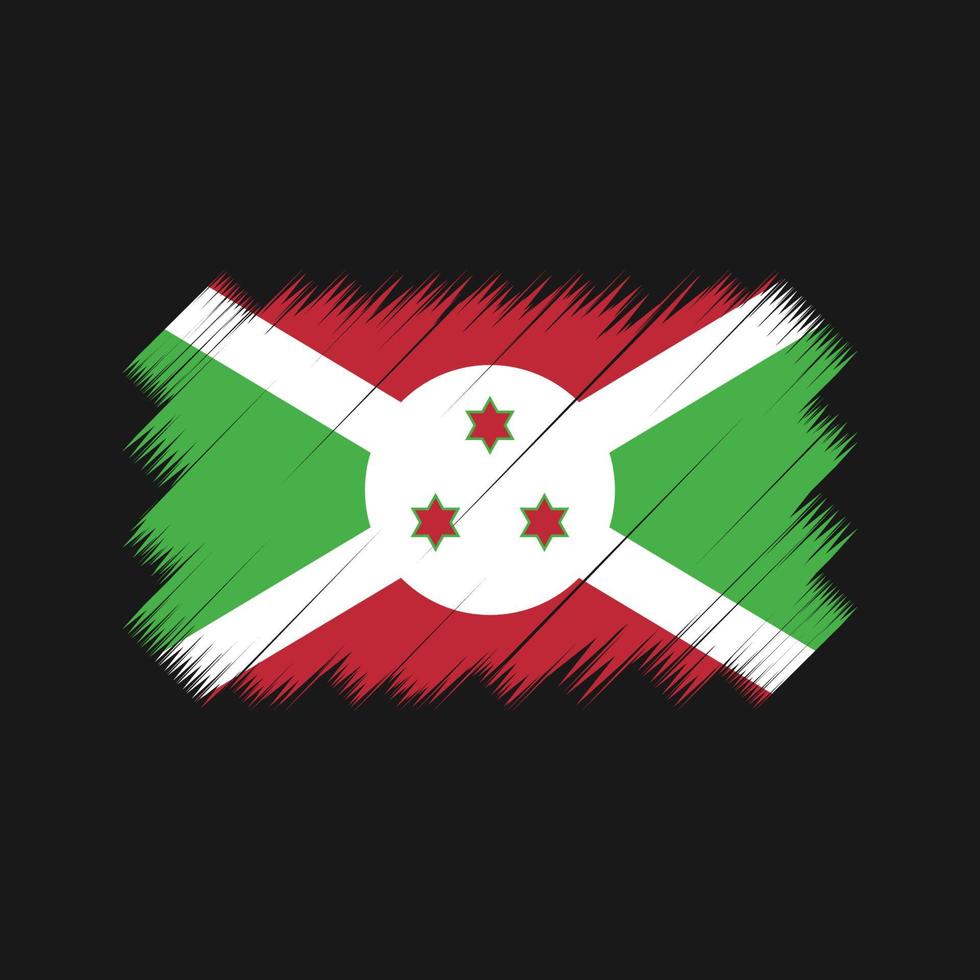 vecteur de brosse drapeau burundi. drapeau national