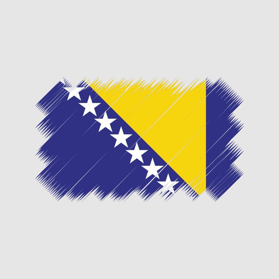 vecteur de brosse drapeau bosnie. drapeau national