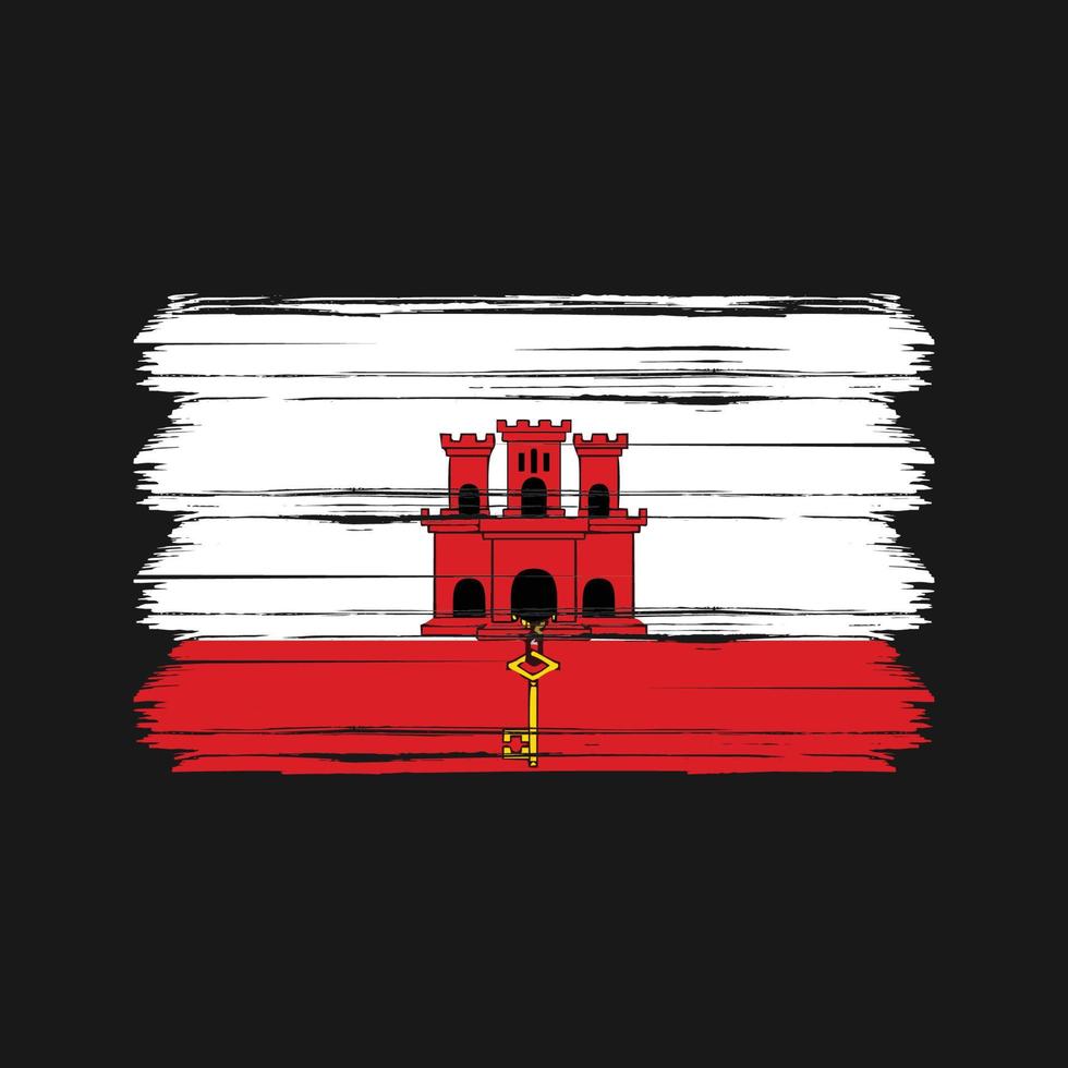 vecteur de drapeau de gibraltar. drapeau national