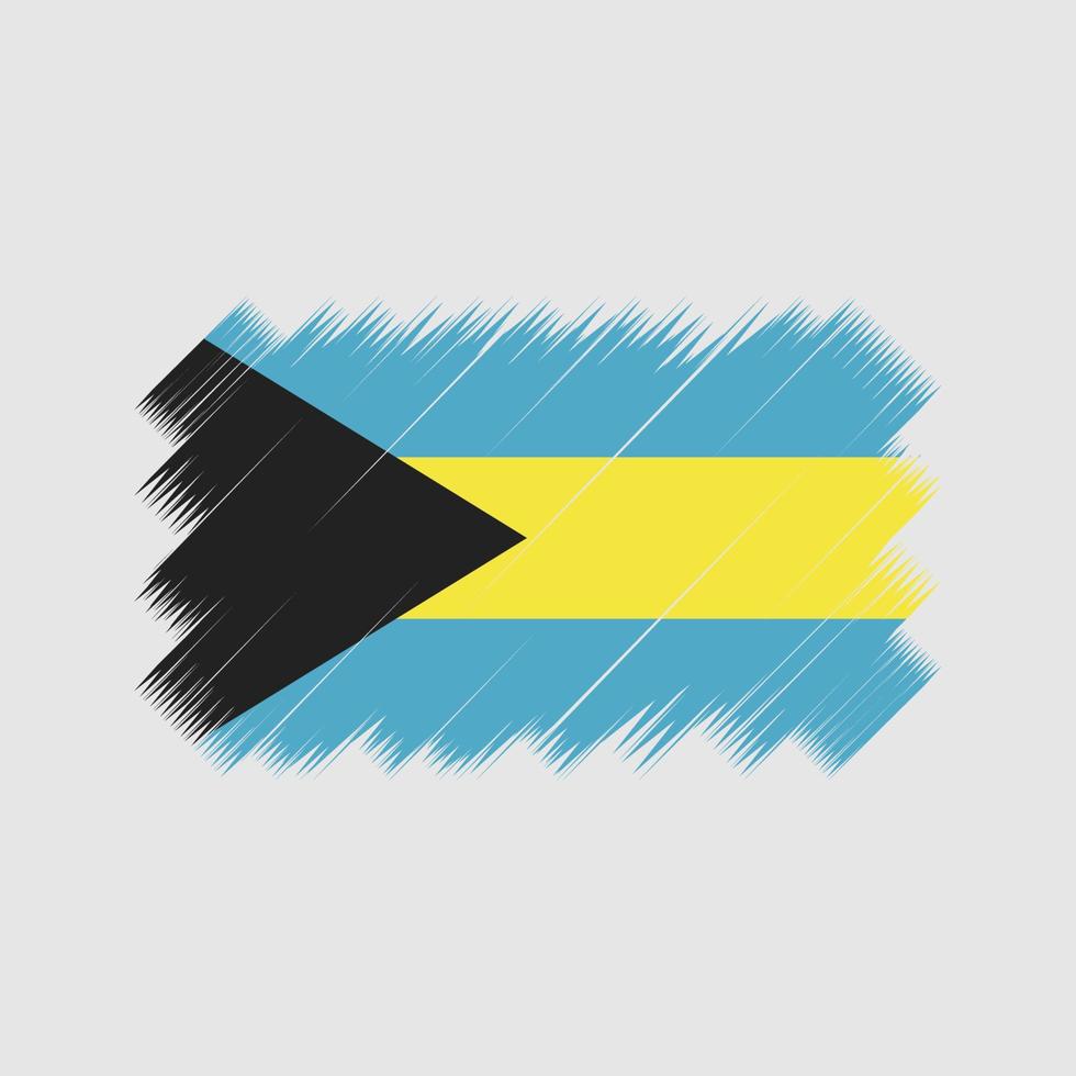 vecteur de brosse de drapeau des bahamas. drapeau national