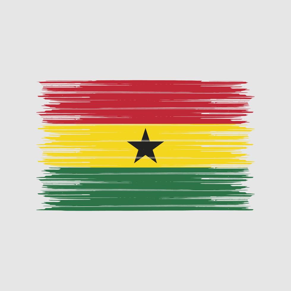 brosse de drapeau du ghana. drapeau national vecteur