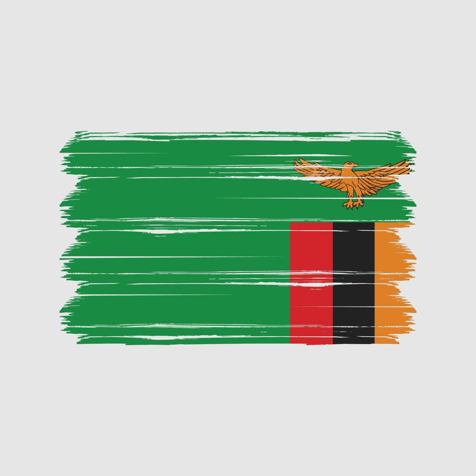 vecteur du drapeau de la Zambie. drapeau national