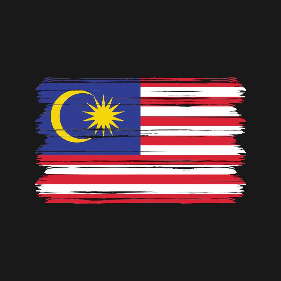 vecteur de drapeau malaisie. drapeau national