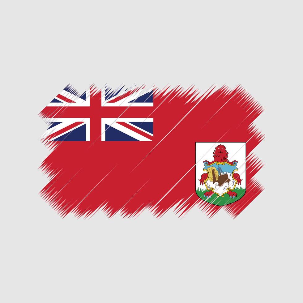 vecteur de brosse de drapeau des bermudes. drapeau national