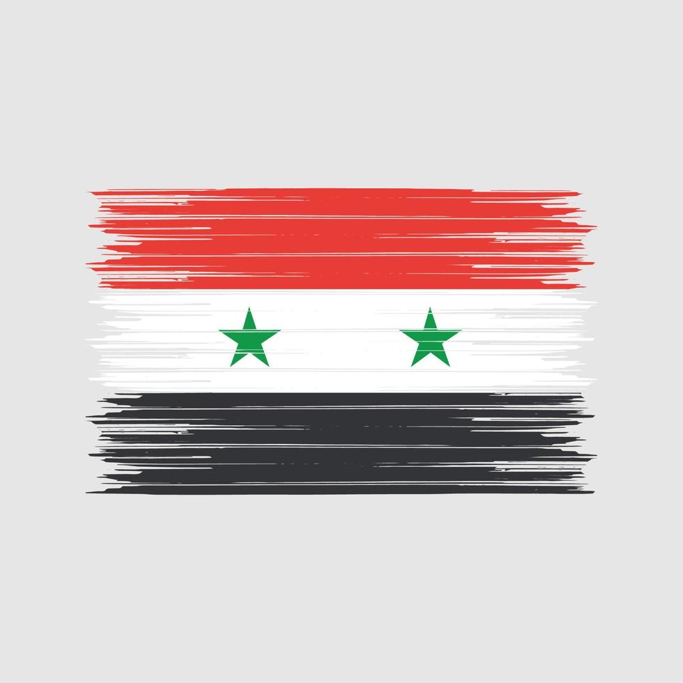 brosse de drapeau de la syrie. drapeau national vecteur
