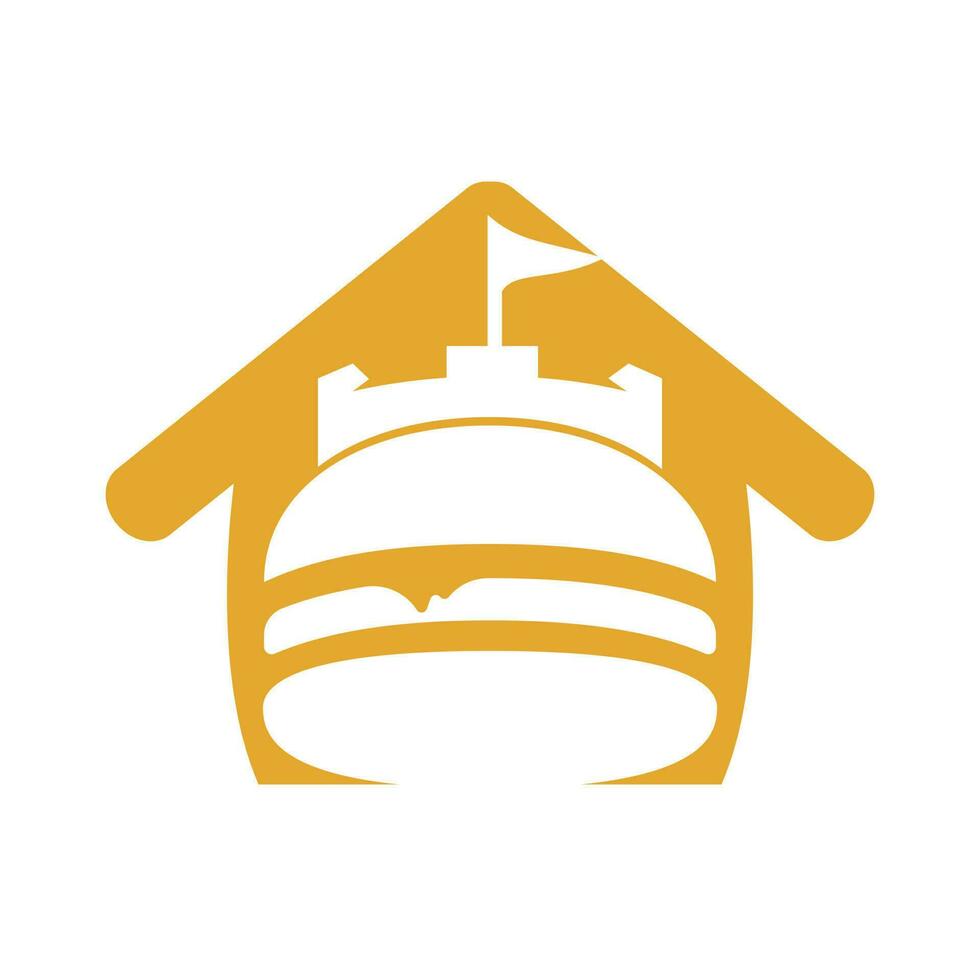 création de logo vectoriel château burger. création de logo fort bourgeois.