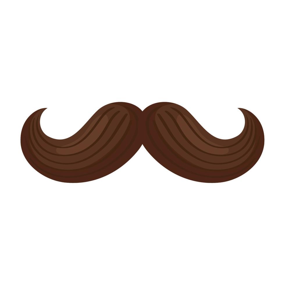moustache brune classique vecteur
