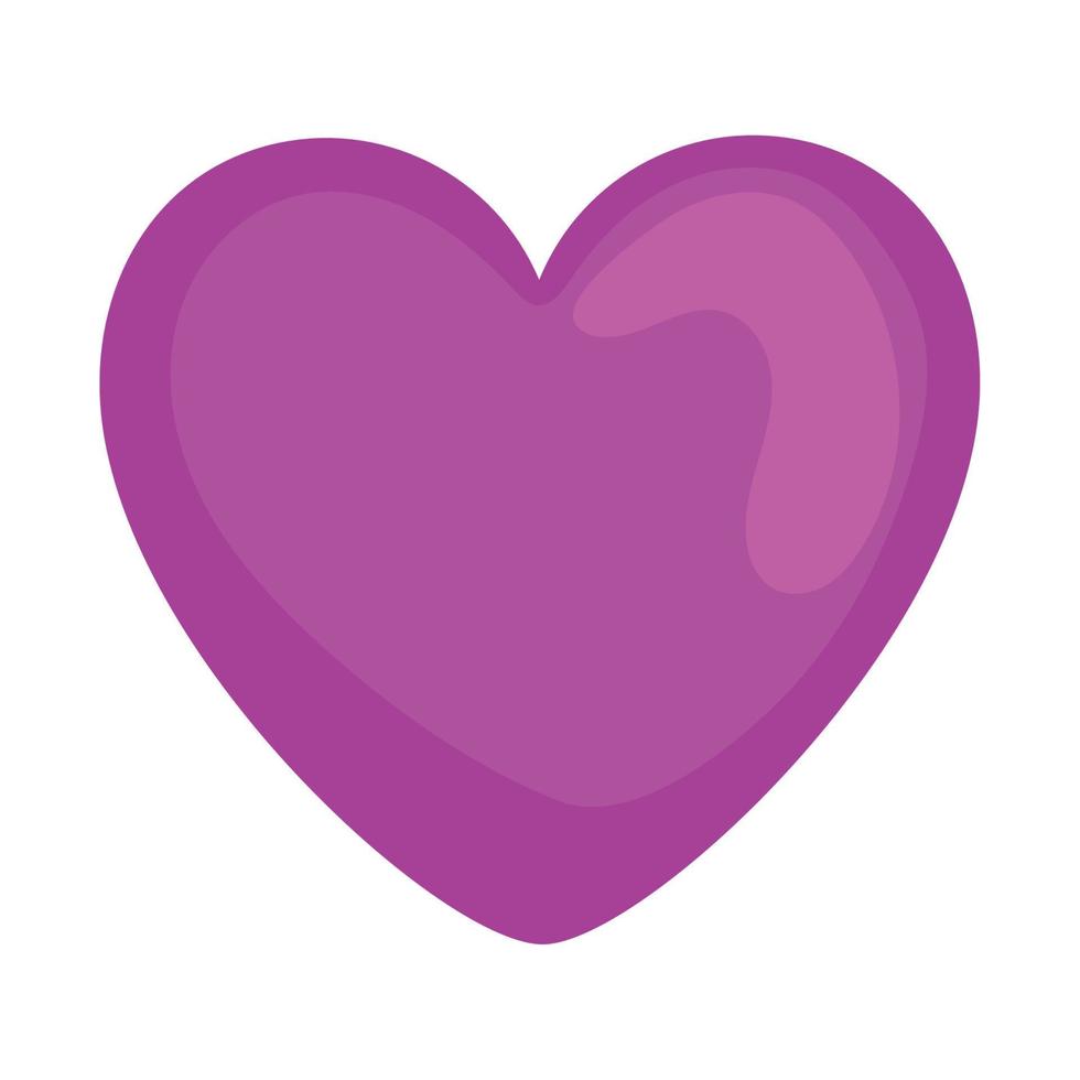 amour coeur violet vecteur