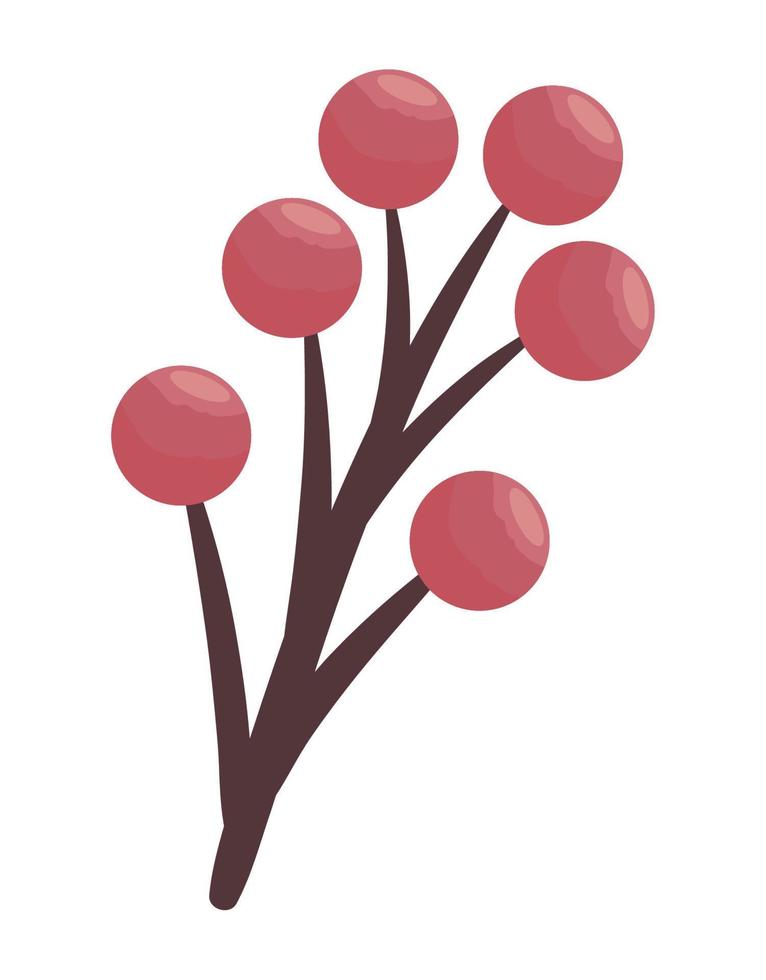 branche avec des graines rouges vecteur