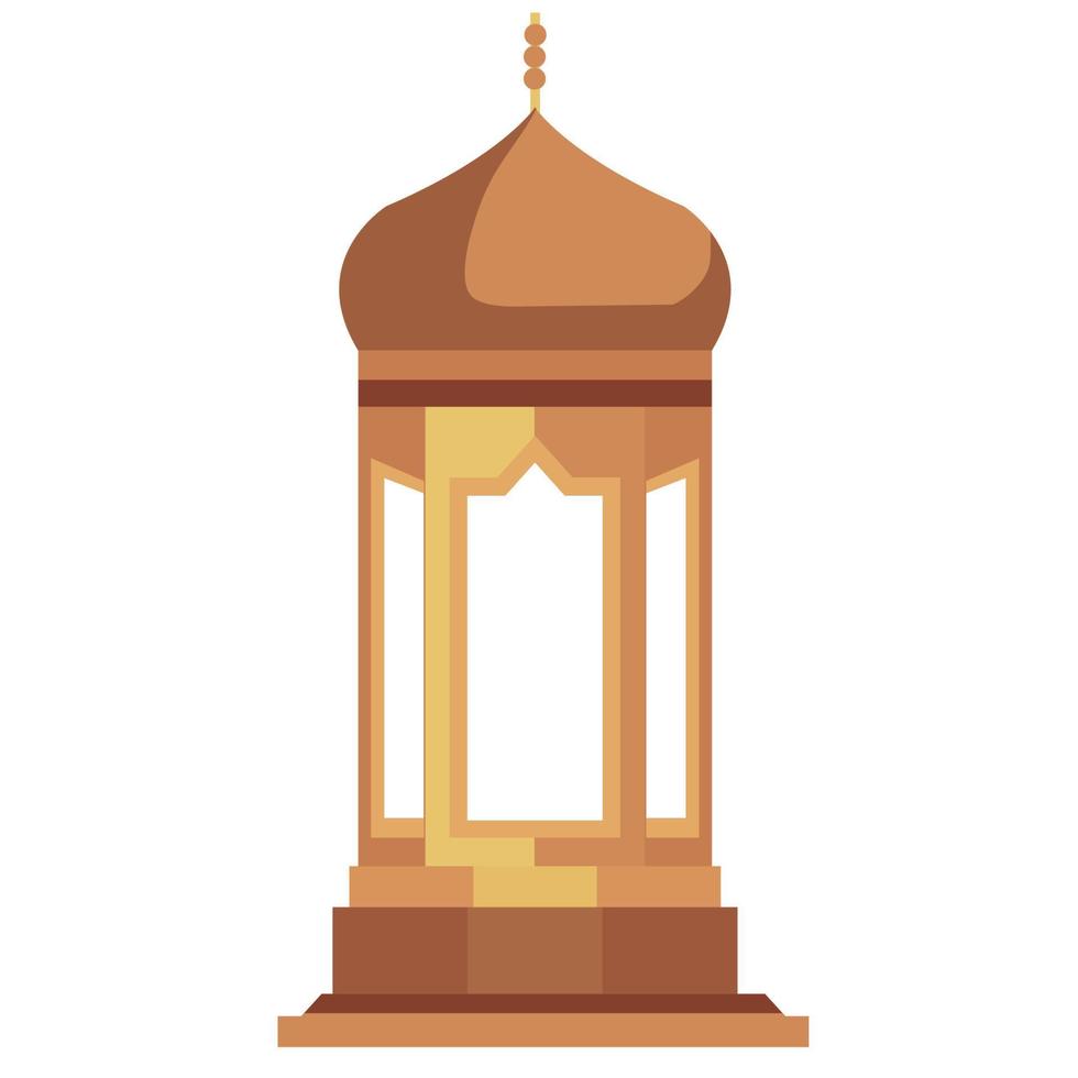 lanterne arabe dorée vecteur